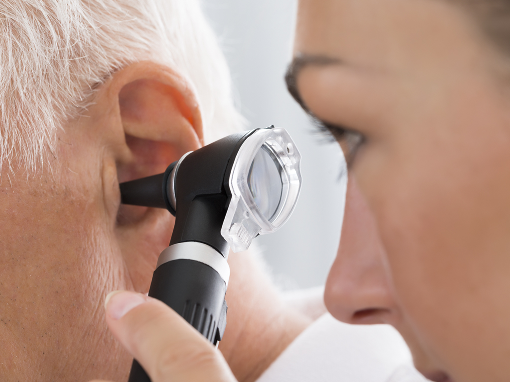 checking the ear canal